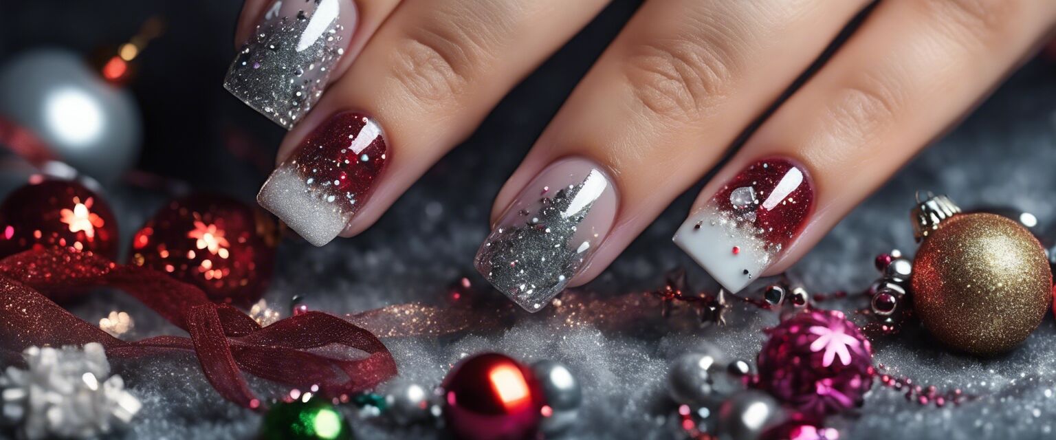 Accesorios para uÃ±as navideÃ±as